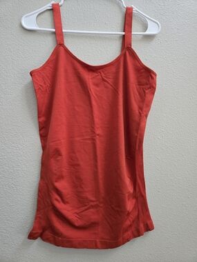 Orange Scoop-Neck Camisole Tank Top